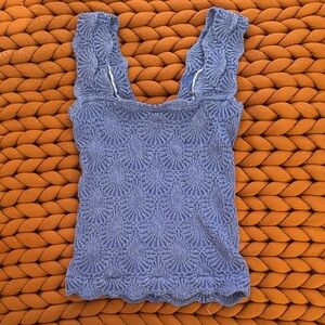 Intimately by Free People Love Letter Floral Knit Camisole - Indigo Pura - XS/S